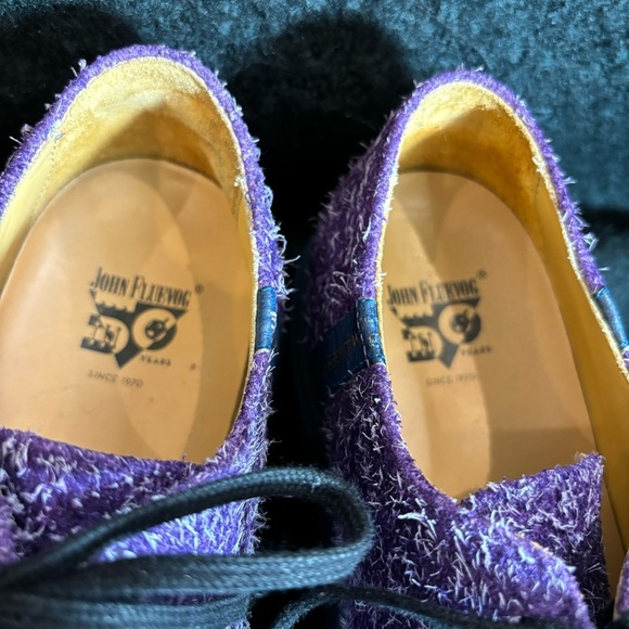 JOHN FLUEVOG Sz 9 Tycho  Space Edition Fuzzy Made in Portugal Platform Shoes - Picture 5 of 10